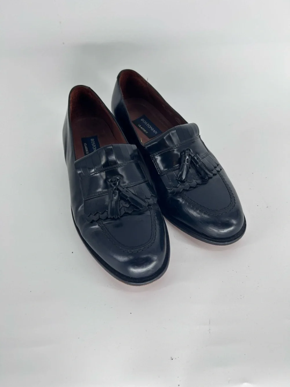 Bostonian Classic Black Tassel Kiltie Loafers - Men | Size‎ 9